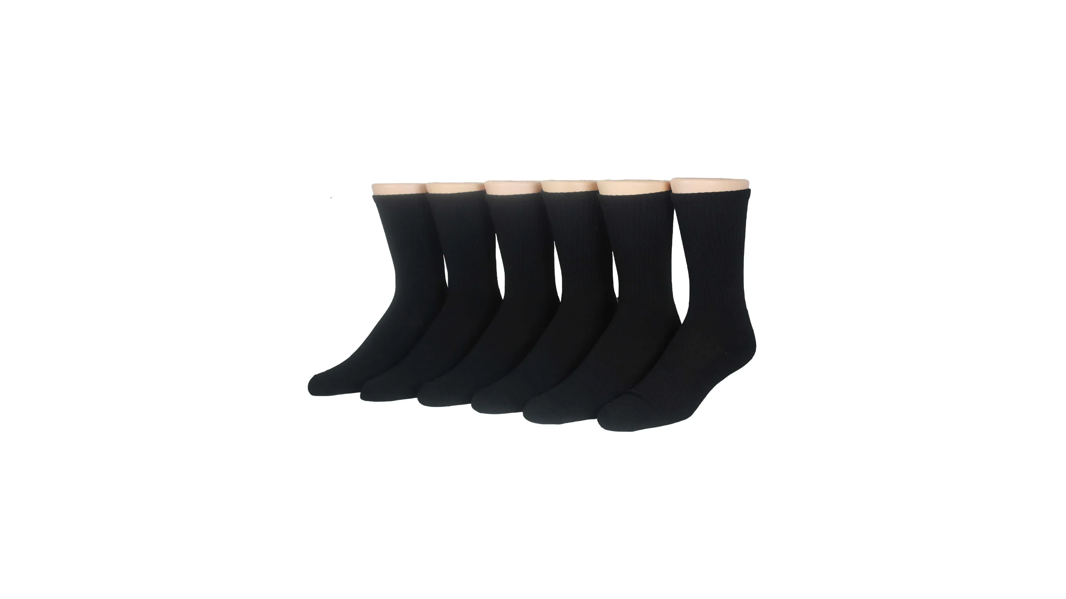 1/2 Cushion Athletic Crew Socks, 6 Pack