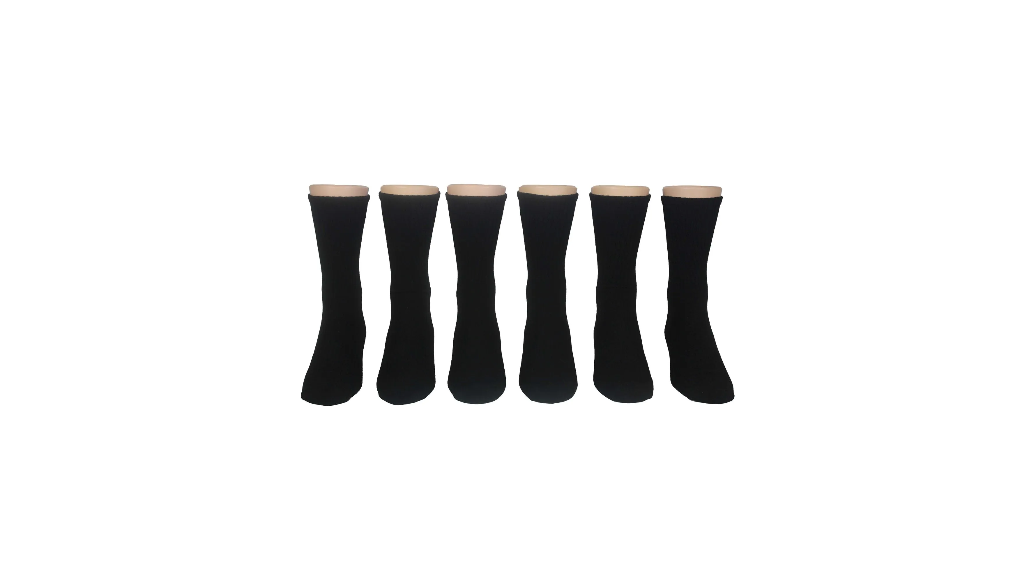 1/2 Cushion Athletic Crew Socks, 6 Pack