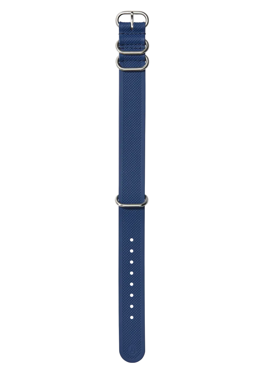 20mm FKM Rubber One Piece Band - Navy / Blue