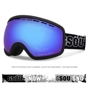 Adult Blue Ski Goggles Outdoor Equipment Snow Protective Ski Goggles