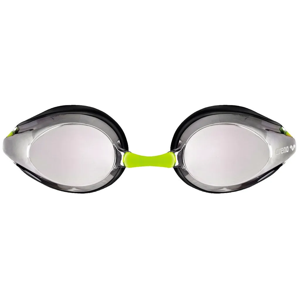 Arena Tracks Junior Mirror Racing Goggle | Silver Black-Fluo Yellow