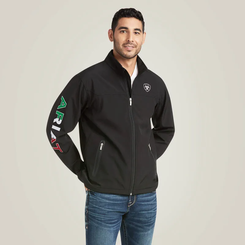 Ariat Men's Black New Team Softshell MEXICO Jacket