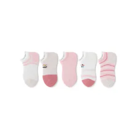 Birdy Song Thin Mesh Breathable Girl 5pcs Ankle Socks Set