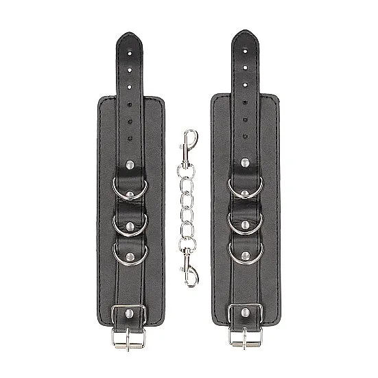 Bonded Leather Hand or Ankle Cuffs w Adjustable Straps