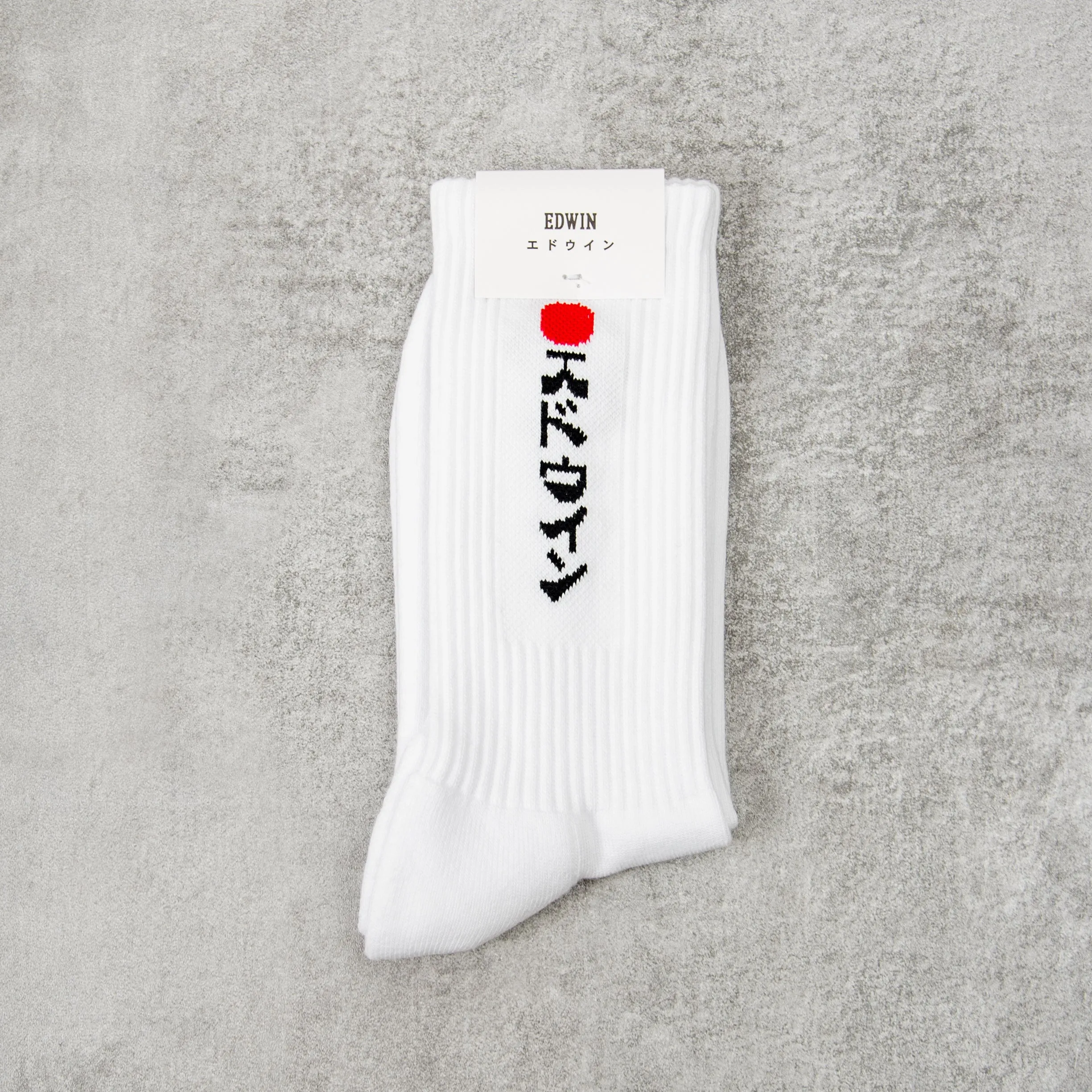 Edwin Kamifuji Socks - White