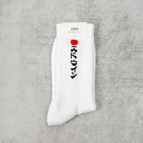 Edwin Kamifuji Socks - White