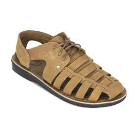 Elliot - Leather Riverside Explorer Sandal | Tan Nubuck