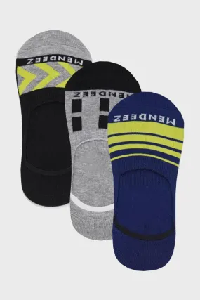 Geometric No Show Socks - 3 Pack