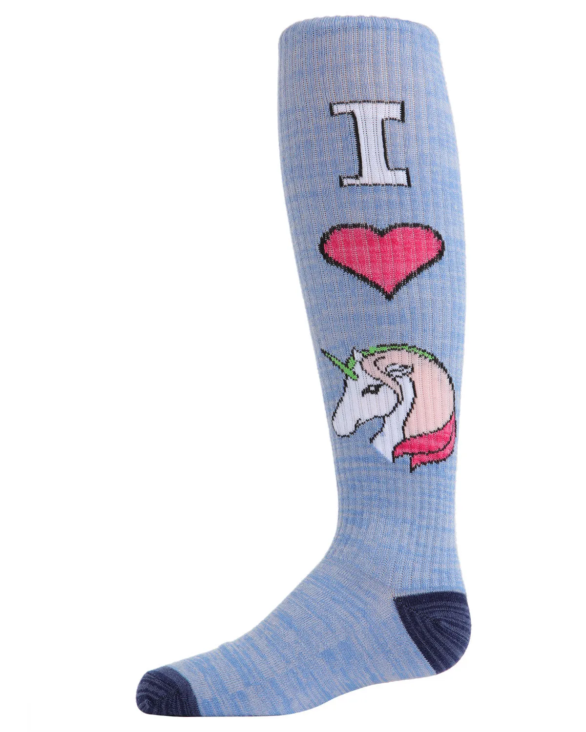 Girls' 2 Pair Pack I Love Unicorns Knee High Socks