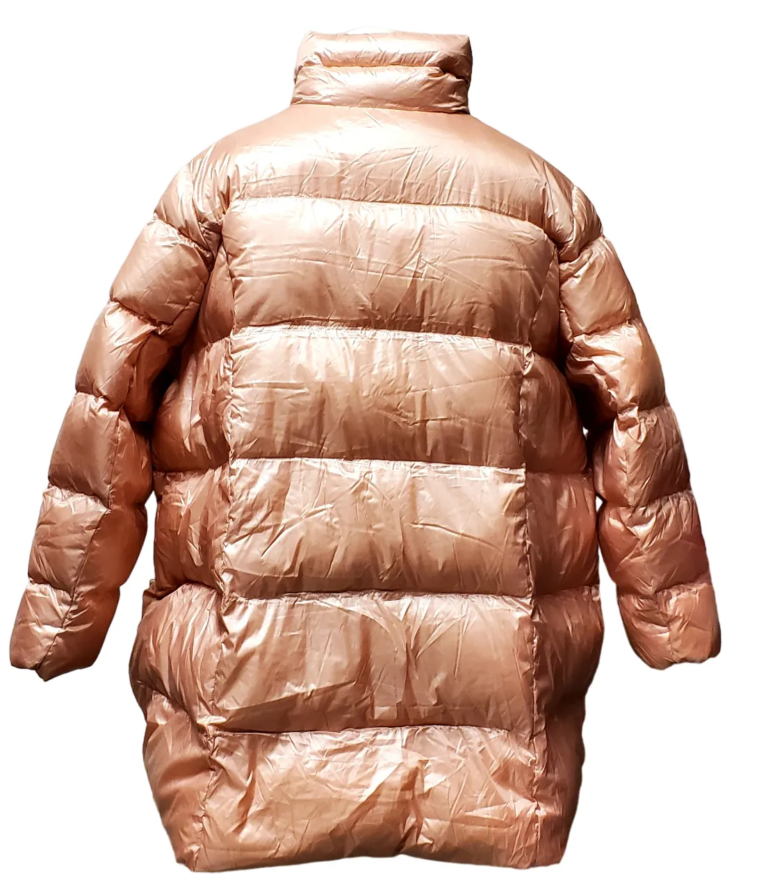 Lands End Ladies Down Puffer Jacket-Salmon Mist