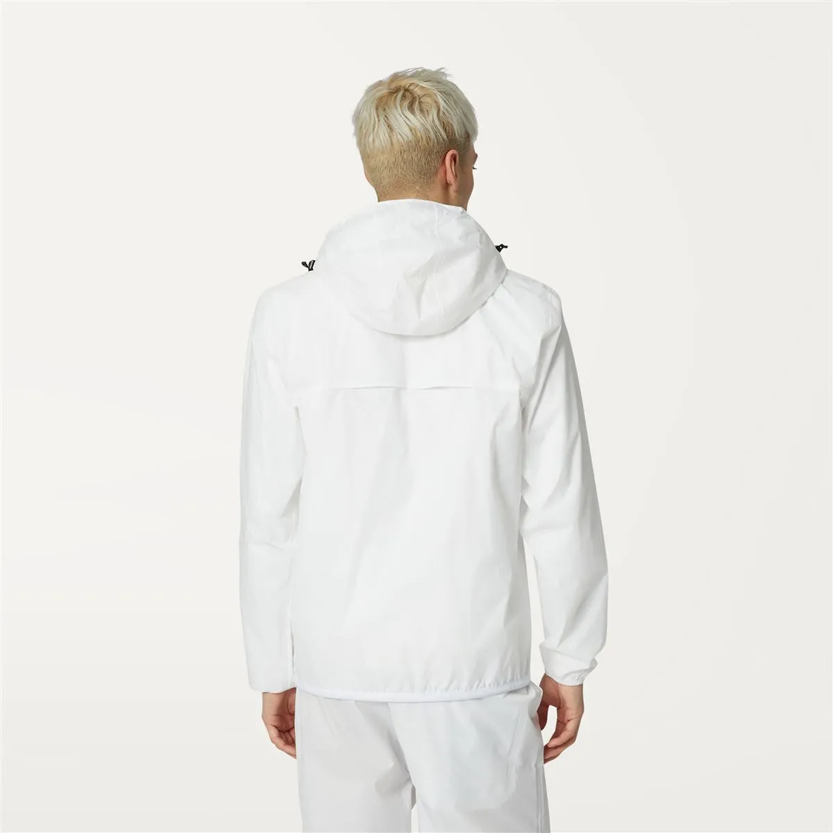 Leon - Packable Quarter Zip Rain Jacket in White