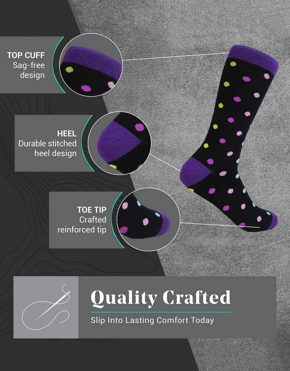 Men's Bold Designer Dress Socks 6 Pack