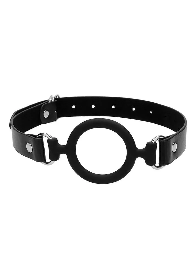 Ouch! Silicone Ring Gag with Adjustable Bonded Leather Straps