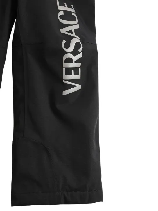 Versace   Logo print nylon puffer ski pants 