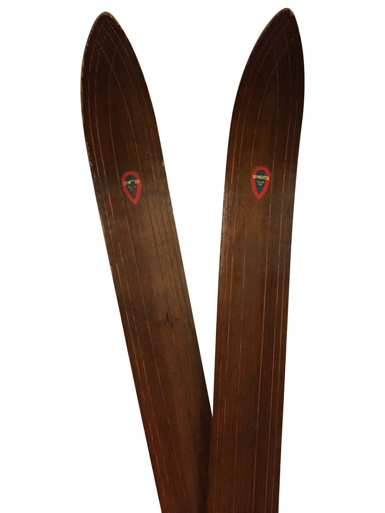 Vintage Ski Meister Yellow Pine Skis