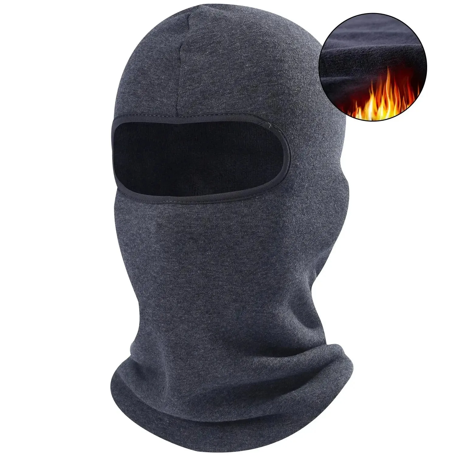 Winter Fleece Motorcycle Balaclava Moto Full Face Mask Cover Warm Windproof Motocross Motorbike Hood Cap Skiing Biker Men Helmet