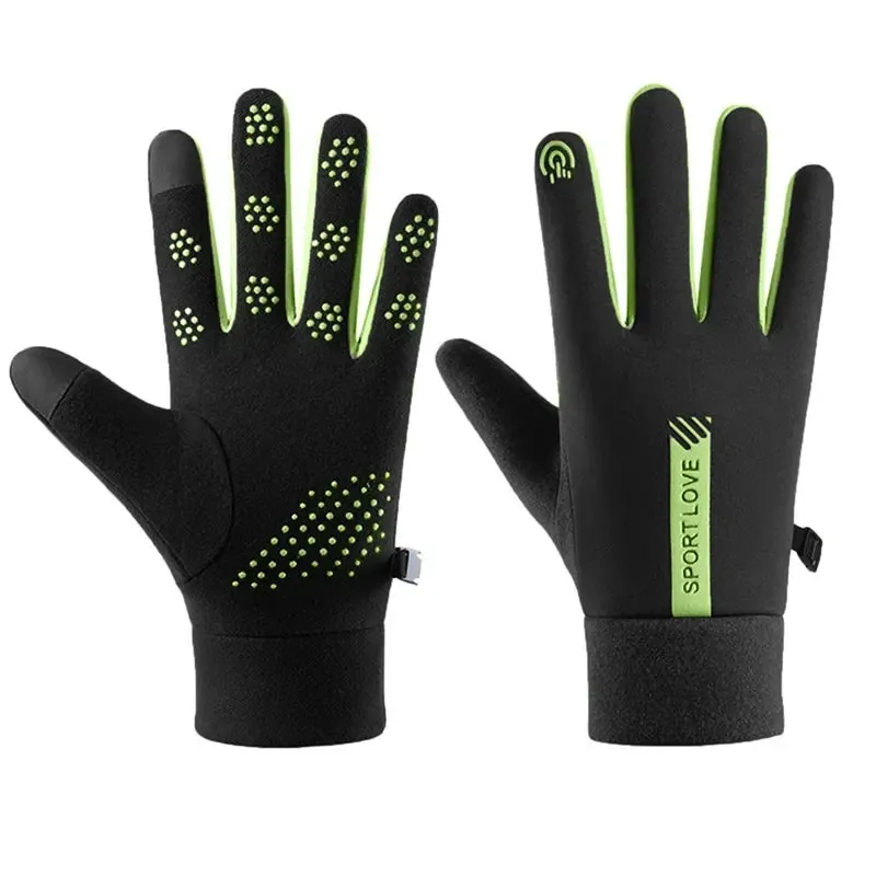 Winter Gloves Women's Bicycle Warm Fleece Anti-cold Waterproof Bicycle